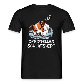 Offizielles Schlafshirt Jack Russel Hundeliebhaber - Männer T-Shirt - Schwarz - Vorne - AI Model Male 178 light (178cm)