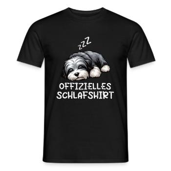 Offizielles Schlafshirt Havaneser Havaneserhalter - Männer T-Shirt - Schwarz - Vorne - AI Model Male 178 light (178cm)