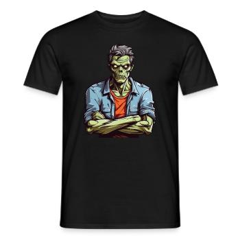 Zombie annoyed - Men's T-Shirt - black - Front - AI Model Male 178 light (178cm)