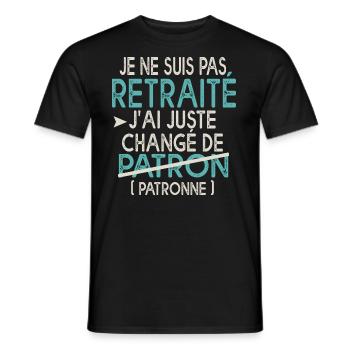 retraite humour homme retraité - T-shirt homme - noir - Devant - AI Model Male 178 light (178cm)