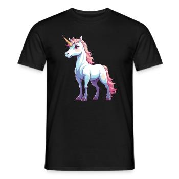 Illustration de licorne mignonne - T-shirt homme - noir - Devant - AI Model Male 178 light (178cm)