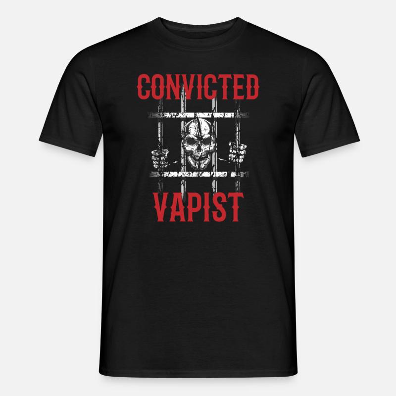 Convicted Vapist - Männer T-Shirt - Schwarz