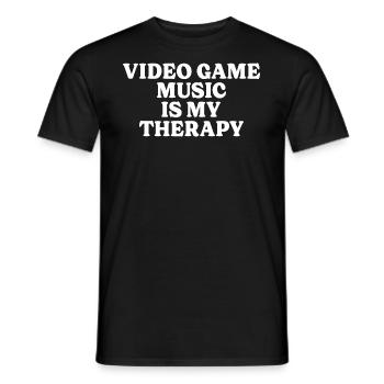 Geek Thérapie Musique De Jeux Vidéos - T-shirt homme - noir - Devant - AI Model Male 178 light (178cm)
