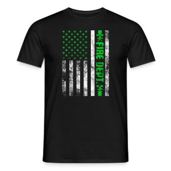 Fire Department Firefighter Fireman Firefighting - Men's T-Shirt - black - Front - AI Model Male 178 light (178cm)