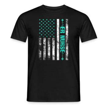 Krankenschwestern in der Notaufnahme Notaufnahme Krankenschwester Praktiker - Männer T-Shirt - Schwarz - Vorne - AI Model Male 178 light (178cm)