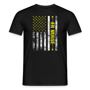Krankenschwestern in der Notaufnahme Notaufnahme Krankenschwester Praktiker - Männer T-Shirt - Schwarz - Vorne - AI Model Male 178 light (178cm)