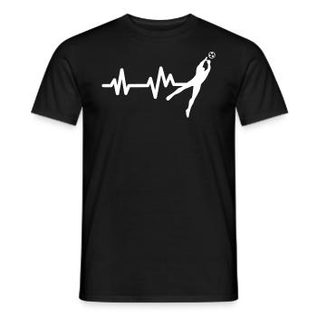 Battement de cœur de gardien de but de football - T-shirt homme - noir - Devant - AI Model Male 178 light (178cm)