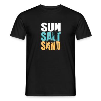 Sonne Salz Sand - Männer T-Shirt - Schwarz - Vorne - AI Model Male 178 light (178cm)