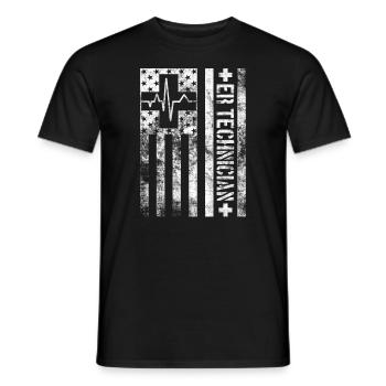 Techniker in der Notaufnahme Krankenschwester in der Notaufnahme - Männer T-Shirt - Schwarz - Vorne - AI Model Male 178 light (178cm)