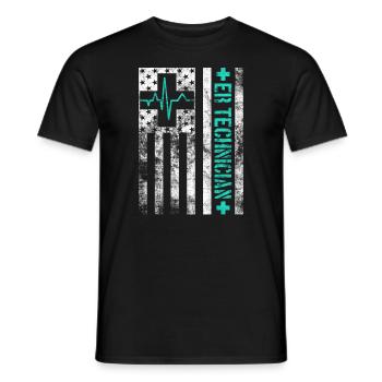 Techniker in der Notaufnahme Krankenschwester in der Notaufnahme - Männer T-Shirt - Schwarz - Vorne - AI Model Male 178 light (178cm)