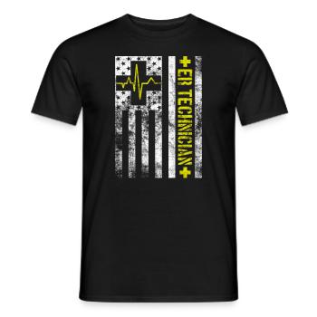 Techniker in der Notaufnahme Krankenschwester in der Notaufnahme - Männer T-Shirt - Schwarz - Vorne - AI Model Male 178 light (178cm)