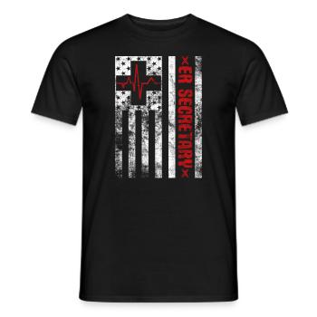 Notaufnahme Registrar Registrierung Notaufnahme Sekretärin - Männer T-Shirt - Schwarz - Vorne - AI Model Male 178 light (178cm)