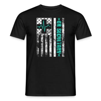 Notaufnahme Registrar Registrierung Notaufnahme Sekretärin - Männer T-Shirt - Schwarz - Vorne - AI Model Male 178 light (178cm)