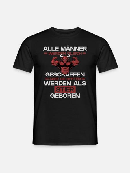 Sternzeichen Stier - Männer T-Shirt - Schwarz