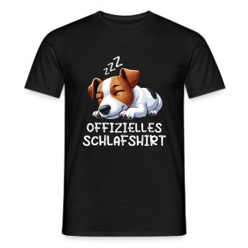 Offizielles Schlafshirt Jack Russel Hundeliebhaber - Männer T-Shirt - Schwarz - Vorne - AI Model Male 178 light (178cm)