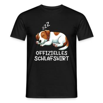 Offizielles Schlafshirt Jack Russel Hundeliebhaber - Männer T-Shirt - Schwarz - Vorne - AI Model Male 178 light (178cm)