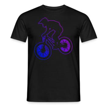 Mountain Bikers Cycling Women's Mountain Biking - Men's T-Shirt - black - Front - AI Model Male 178 light (178cm)