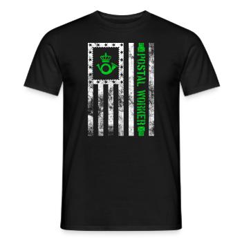Postal Worker Letter Carrier Mail Delivery Mailman - Men's T-Shirt - black - Front - AI Model Male 178 light (178cm)