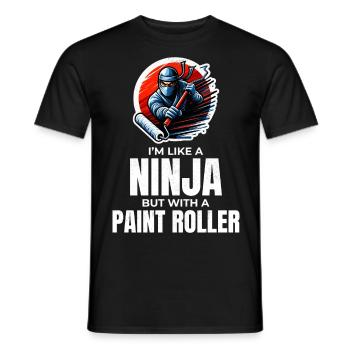 Hausmaler Ninja Malerei Innenarchitekt - Männer T-Shirt - Schwarz - Vorne - AI Model Male 178 light (178cm)
