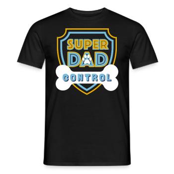 Super Dad Control Light Blue - Männer T-Shirt - Schwarz - Vorne - AI Model Male 178 light (178cm)