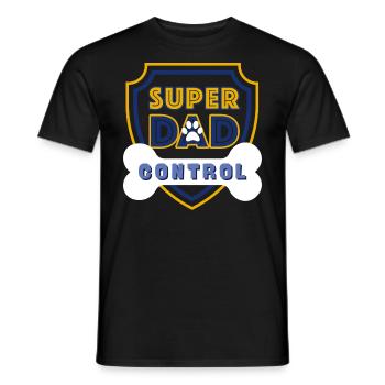 Super Dad Control Dark Blue - Männer T-Shirt - Schwarz - Vorne - AI Model Male 178 light (178cm)