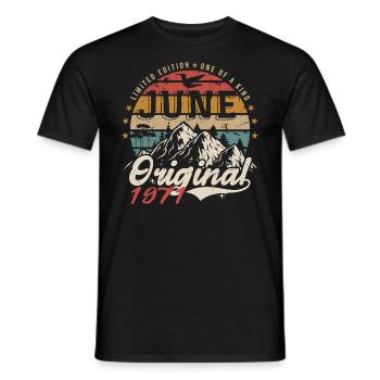 Juni 1971 Geburtstag Juni 1971 Geschenk Juni 1971 - Männer T-Shirt - Schwarz - Vorne - AI Model Male 178 light (178cm)