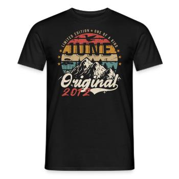 Juni 2012 Geburtstag Juni 2012 Geschenk Juni 2012 - Männer T-Shirt - Schwarz - Vorne - AI Model Male 178 light (178cm)