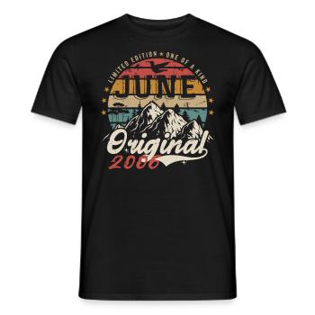 Juin 2006 Anniversaire Juin 2006 Cadeau Juin 2006 - T-shirt homme - noir - Devant - AI Model Male 178 light (178cm)
