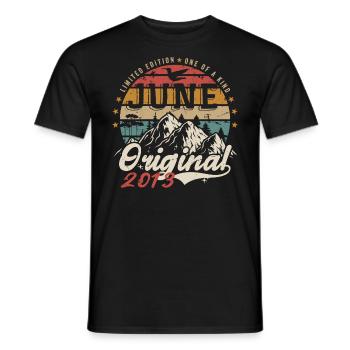 Juni 2013 Geburtstag Juni 2013 Geschenk Juni 2013 - Männer T-Shirt - Schwarz - Vorne - AI Model Male 178 light (178cm)