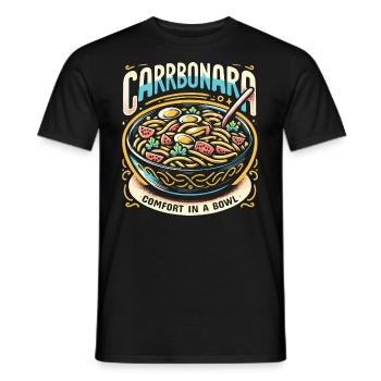 Carbonara-Nudeln Nudelnudeln Italienisches Essen - Männer T-Shirt - Schwarz - Vorne - AI Model Male 178 light (178cm)