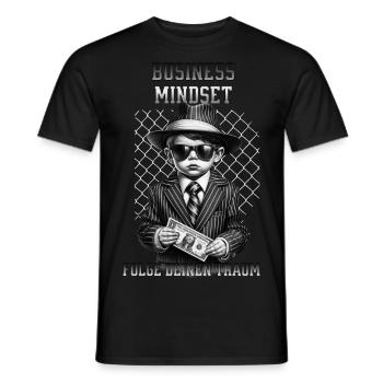 Business Mindset - Men's T-Shirt - black - Front - AI Model Male 178 light (178cm)