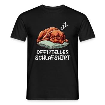 Offizielles Schlafshirt Bordeaux Dogge Bordeauxs - Männer T-Shirt - Schwarz - Vorne - AI Model Male 178 light (178cm)