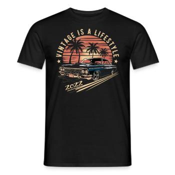 Vintage 2022 Retro Oldtimer Legendär seit 2022 - Männer T-Shirt - Schwarz - Vorne - AI Model Male 178 light (178cm)