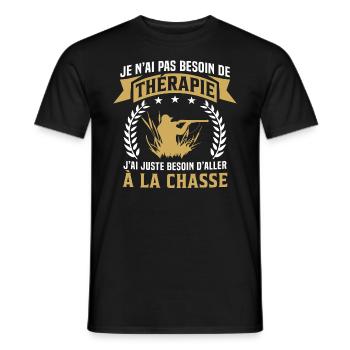 j'ai juste besoin d'aller à la chasse - T-shirt homme - noir - Devant - AI Model Male 178 light (178cm)