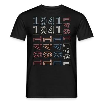 Jahrgang 1941 Geburtstagsgeschenk 1941 Retro 1941 - Männer T-Shirt - Schwarz - Vorne - AI Model Male 178 light (178cm)