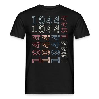 Jahrgang 1944 Geburtstagsgeschenk 1944 Retro 1944 - Männer T-Shirt - Schwarz - Vorne - AI Model Male 178 light (178cm)