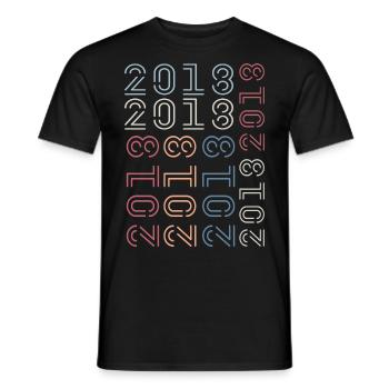 Born In 2018 Retro 2018 Birthday Gift - Men's T-Shirt - black - Front - AI Model Male 178 light (178cm)