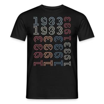 Jahrgang 1983 Geburtstagsgeschenk 1983 Retro 1983 - Männer T-Shirt - Schwarz - Vorne - AI Model Male 178 light (178cm)