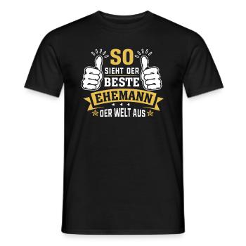 So sieht der Beste Ehemann der Welt aus - Männer T-Shirt - Schwarz - Vorne - AI Model Male 178 light (178cm)