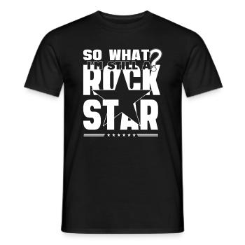 Na und ich bin ein Rock Star - Männer T-Shirt - Schwarz - Vorne - AI Model Male 178 light (178cm)