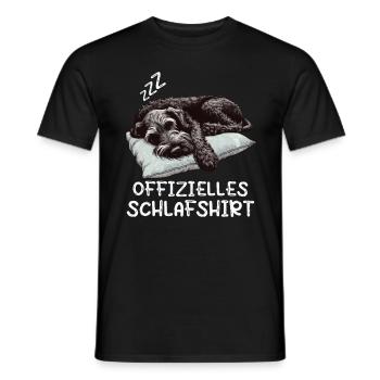 Offizielles Schlafshirt Deutsch Drahthaar Jagdhund - Männer T-Shirt - Schwarz - Vorne - AI Model Male 178 light (178cm)