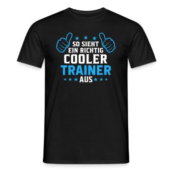 So sieht ein cooler Trainer aus - Männer T-Shirt - Schwarz - Vorne - AI Model Male 178 light (178cm)