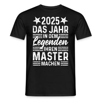 2025 Das Jahr in dem Legenden ihren Master machen - Männer T-Shirt - Schwarz - Vorne - AI Model Male 178 light (178cm)