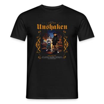Unshaken Urban Streetwear - Men's T-Shirt - black - Front - AI Model Male 178 light (178cm)