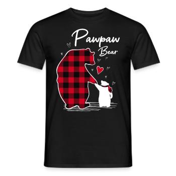 Pawpaw Bear - Men's T-Shirt - black - Front - AI Model Male 178 light (178cm)