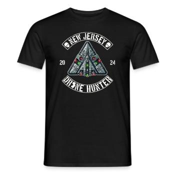 Drohnenjäger aus New Jersey | NJ Drohnen Außerirdische UAPs - Männer T-Shirt - Schwarz - Vorne - AI Model Male 178 light (178cm)