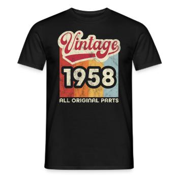 Millésime 1958 - T-shirt homme - noir - Devant - AI Model Male 178 light (178cm)