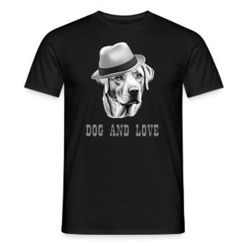 DOG AND LOVE chien élégant - T-shirt homme - noir - Devant - AI Model Male 178 light (178cm)