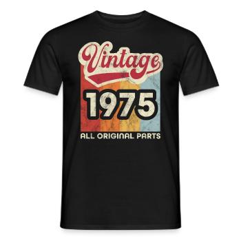 Millésime 1975 - T-shirt homme - noir - Devant - AI Model Male 178 light (178cm)