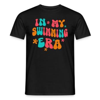 In meiner Schwimm-Ära - Schwimmen Schwimmen Schwimmbad - Männer T-Shirt - Schwarz - Vorne - AI Model Male 178 light (178cm)